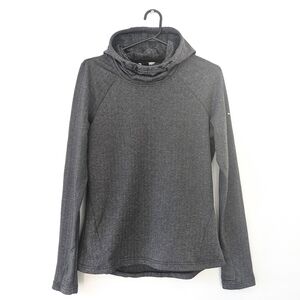 Mondetta Women's Lightweight Gray Chevron Athleisure Hoodie ~ Size Medium